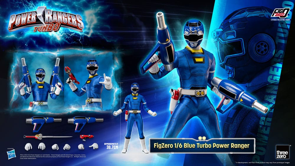 Power Rangers Turbo FigZero Actionfigur 1/6 Blue Turbo Power Ranger 30 cm Image 8