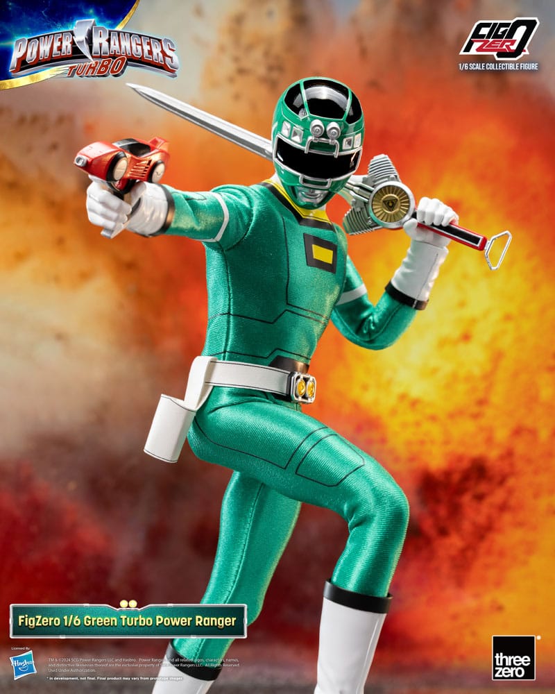 Power Rangers Turbo FigZero Actionfigur 1/6 Green Turbo Power Ranger 30 cm Image 5