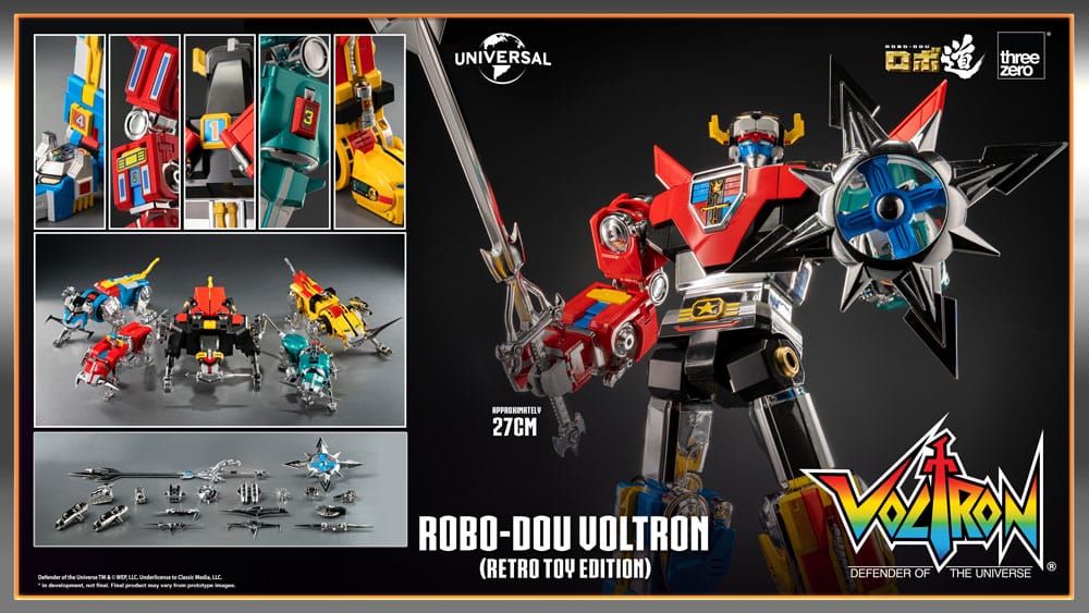 Voltron: Defender of the Universe Robo-Dou Actionfigur Voltron Retro Toy Edition 27 cm Image 16