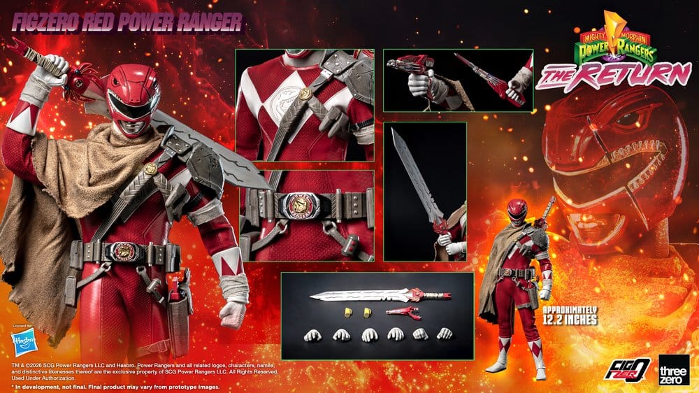 Mighty Morphin Power Rangers: The Return FigZero Actionfigur 1/6 Red Power Ranger 31 cm Image 16