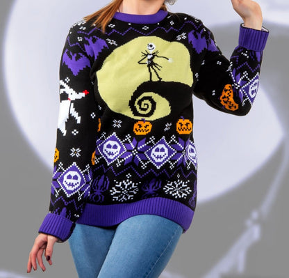 Nightmare Before Christmas Christmas Pullover 8-bit Größe L Image 1