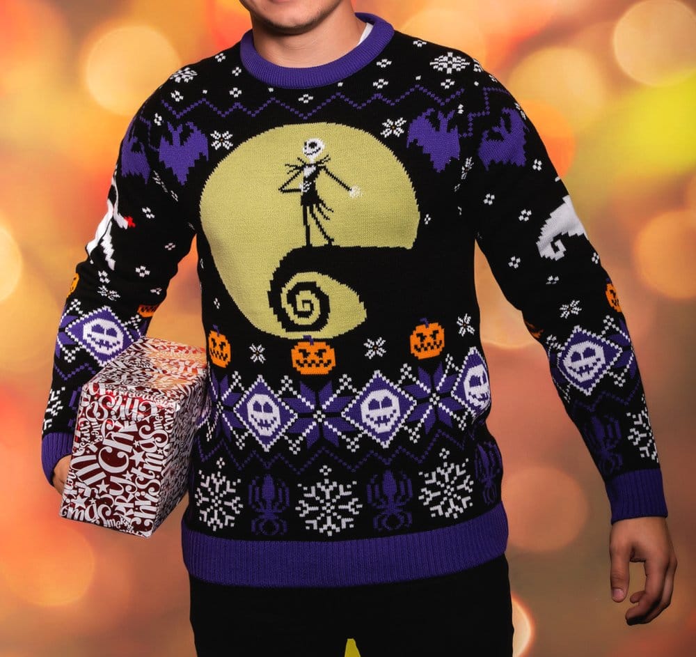 Nightmare Before Christmas Christmas Pullover 8-bit Größe L Image 2