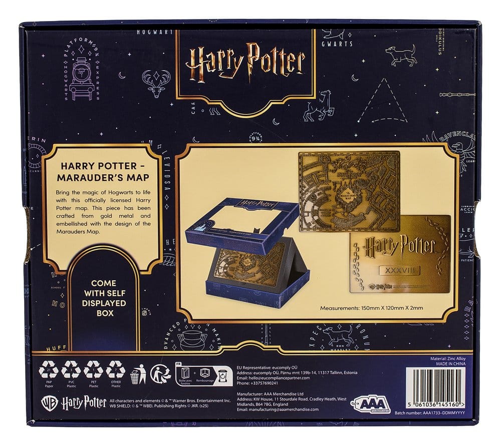 Harry Potter Replik Marauder's Map Metal Map 15 cm Image 5