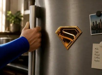 Superman Goldene Schild-Replik Magnet Image 7