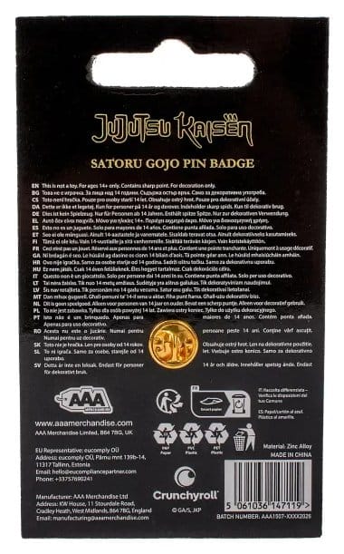 Jujutsu Kaisen Icon Anstecknadel Satoru Gojo Image 2