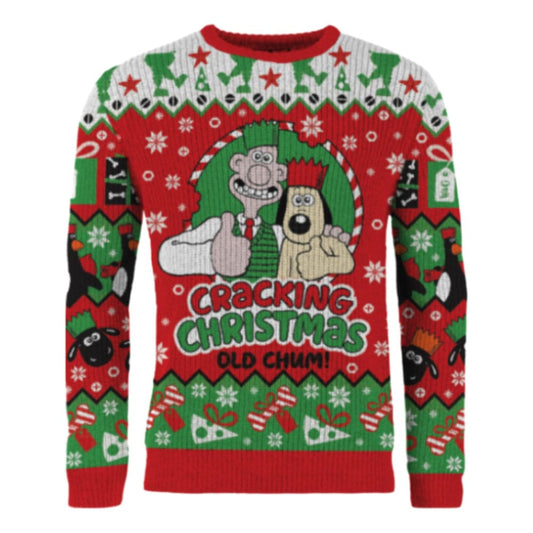 Wallace & Gromit Christmas Pullover Cracking Christmas Old Chum! Größe S Image 1