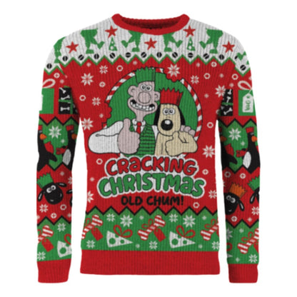 Wallace & Gromit Christmas Pullover Cracking Christmas Old Chum! Größe M Image 1