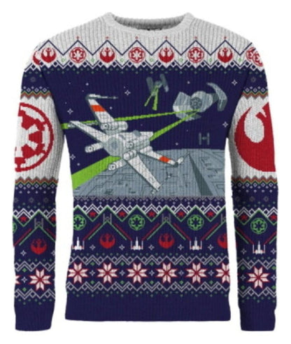 Star Wars Christmas Pullover X-Wing v TIE Fighter Größe XL Image 2