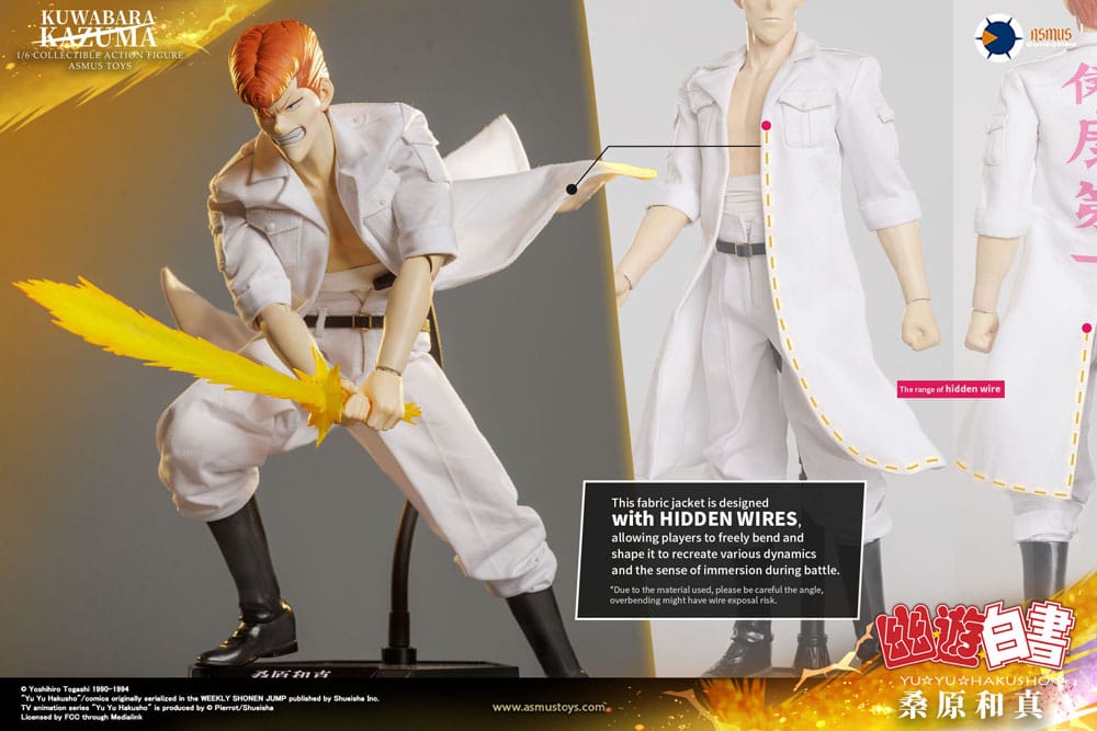 Yu Yu Hakusho Actionfigur 1/6 Kazuma Kuwabara (Luxury Version) 30 cm Image 21