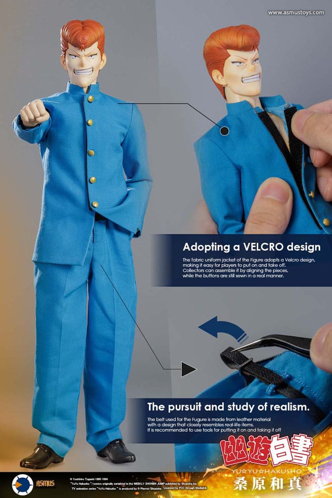 Yu Yu Hakusho Actionfigur 1/6 Kazuma Kuwabara (Luxury Version) 30 cm Image 25