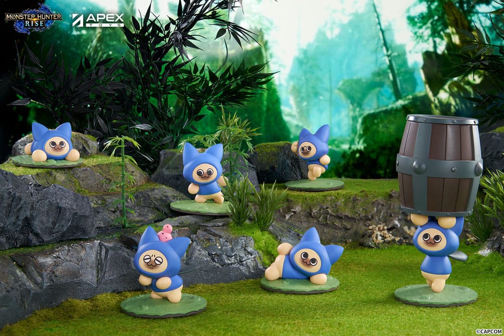 Monster Hunter Rise Sammelfiguren 6er-Pack Felyne Cat Image 1