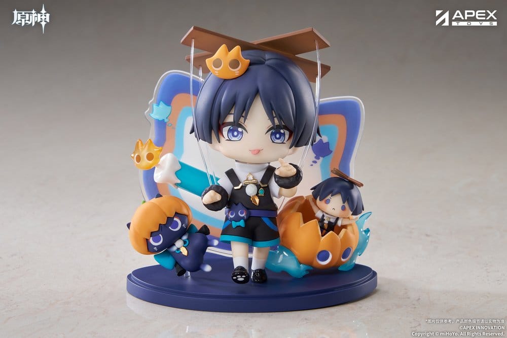 Genshin Impact You Ye Qi Xiang Series Chibi Chara PVC Statue Wanderer 10 cm Image 1
