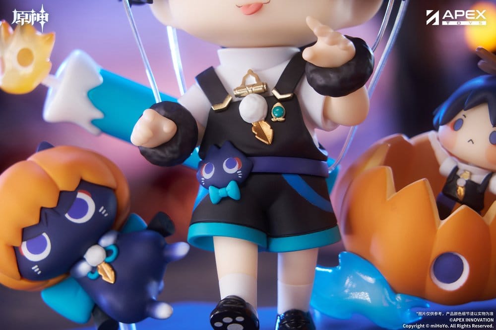 Genshin Impact You Ye Qi Xiang Series Chibi Chara PVC Statue Wanderer 10 cm Image 4