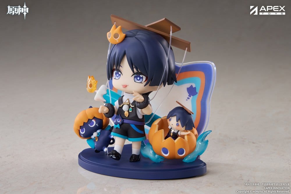 Genshin Impact You Ye Qi Xiang Series Chibi Chara PVC Statue Wanderer 10 cm Image 6