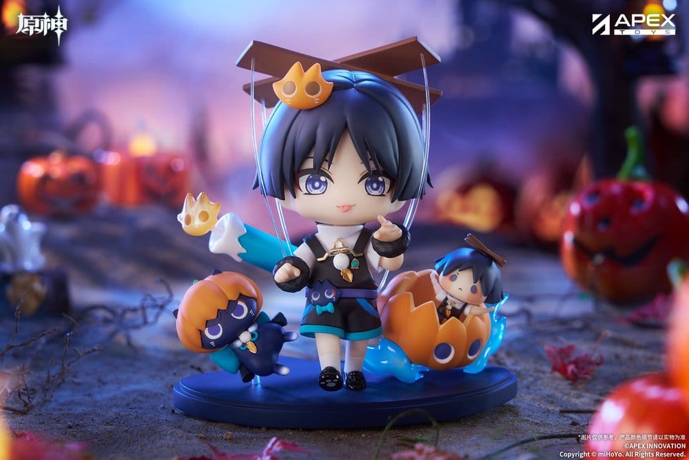 Genshin Impact You Ye Qi Xiang Series Chibi Chara PVC Statue Wanderer 10 cm Image 9