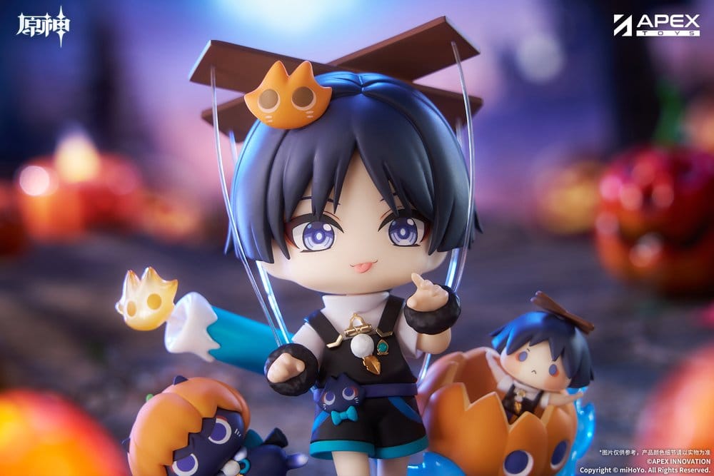 Genshin Impact You Ye Qi Xiang Series Chibi Chara PVC Statue Wanderer 10 cm Image 11