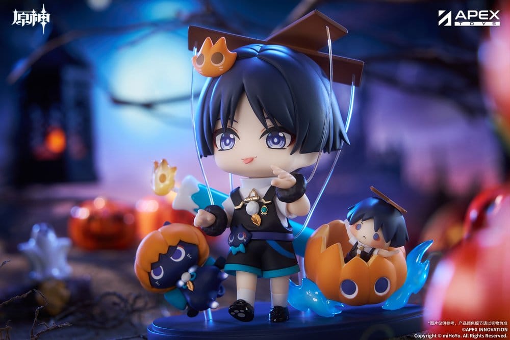 Genshin Impact You Ye Qi Xiang Series Chibi Chara PVC Statue Wanderer 10 cm Image 12
