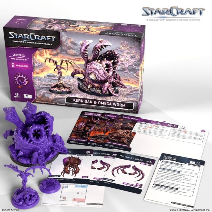 StarCraft TMG Helden Erweiterungs-Set Zerg: Kerrigan & Omega Worm Image 4