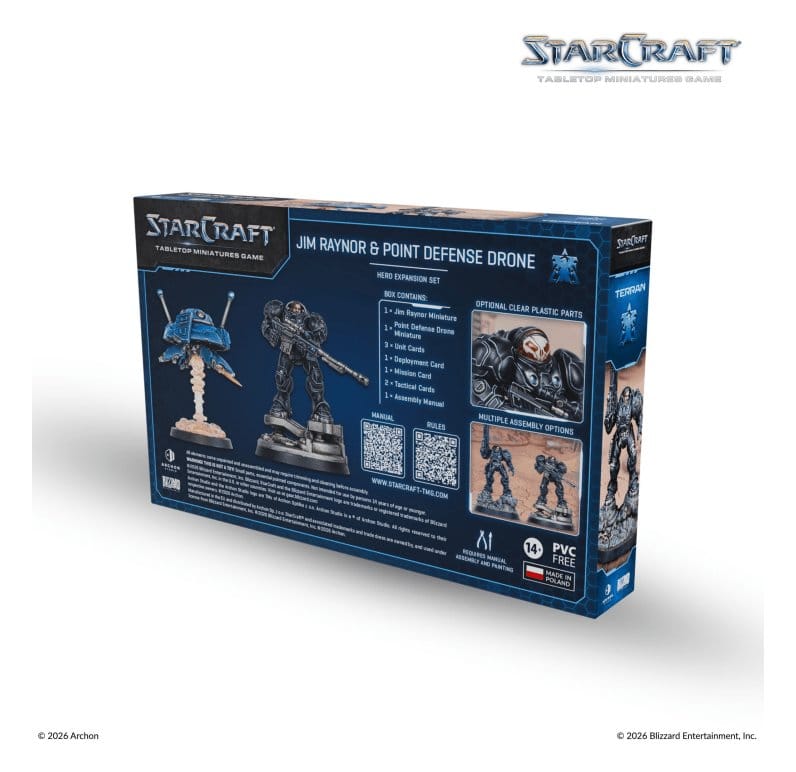 StarCraft TMG Helden Erweiterungs-Set Terran: Jim Raynor & Point Defense Drone Image 2