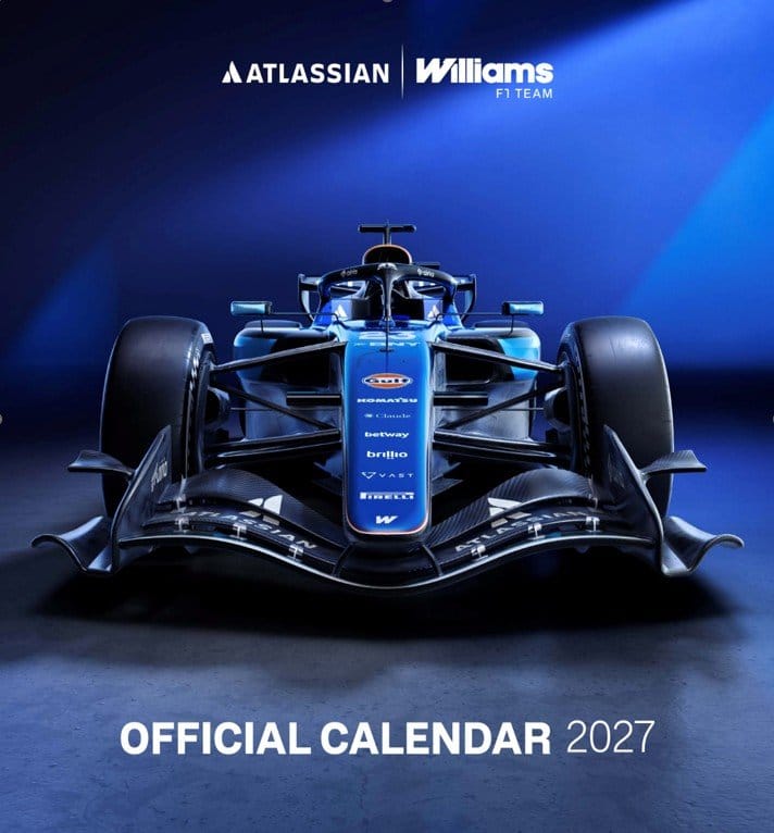 Atlassian Williams F1 Team Offizieller Kalender 2027 30 x 30 cm Image