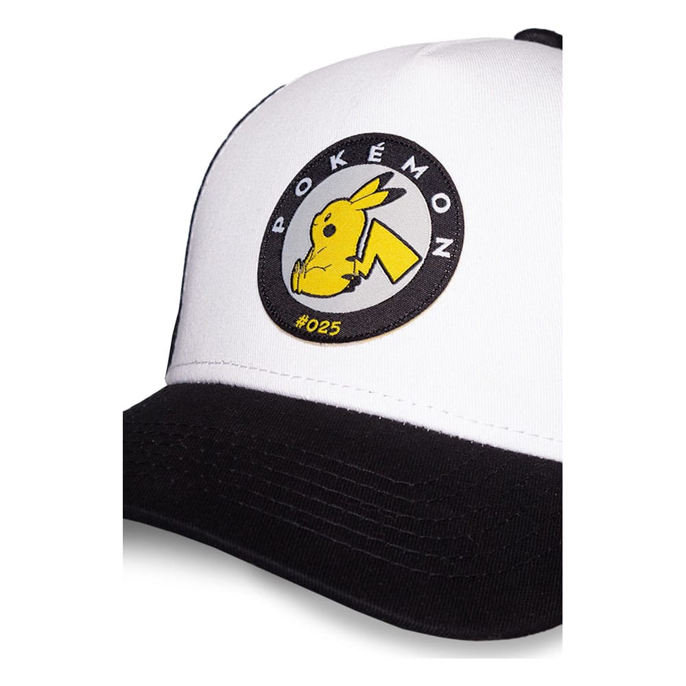 Pokémon Baseball Cap Pikachu Black & White Image 2