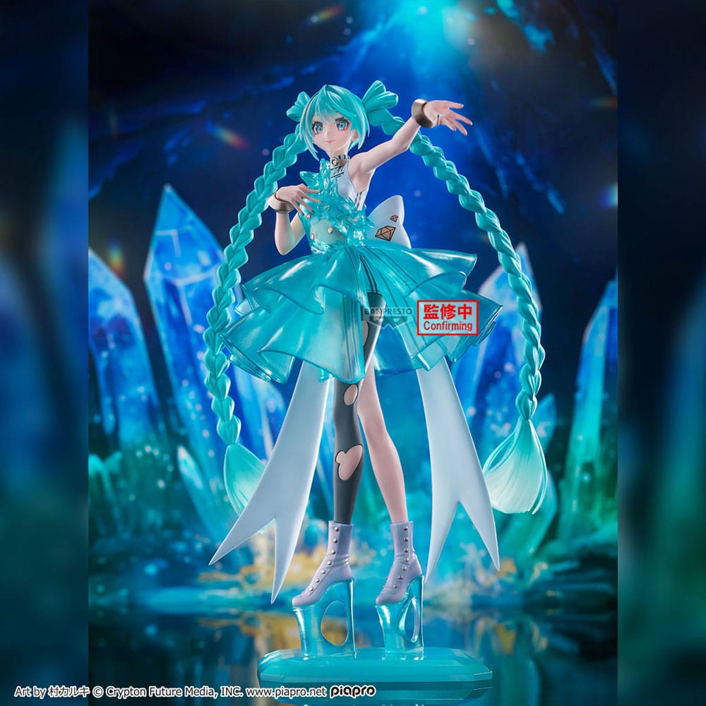 Hatsune Miku Clearluxe  PVC Statue Emerald Gem 28 cm Image 2