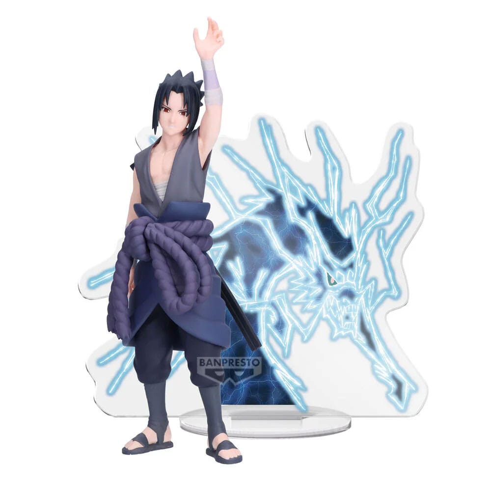 Naruto Shippuden Panel Spectacle PVC Statue Lightning Sasuke Uchiha 13 cm Image