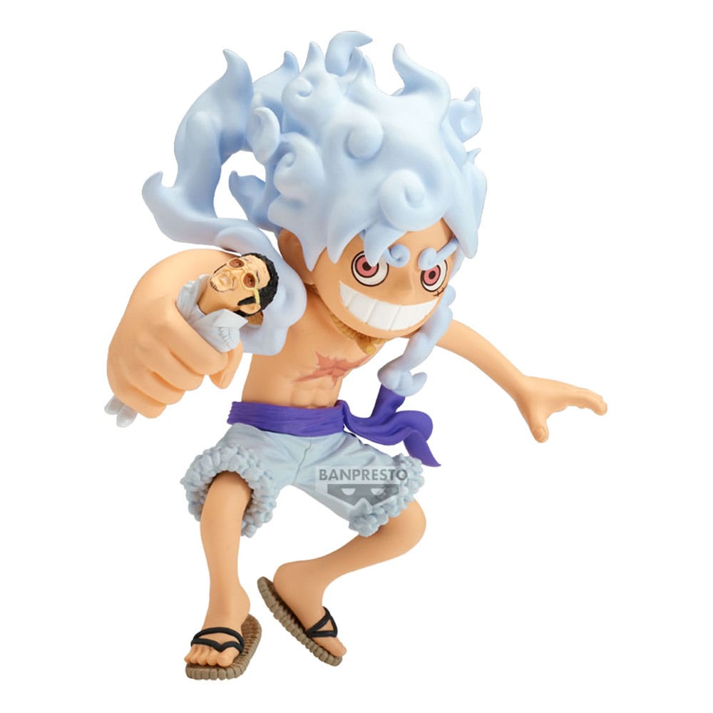 One Piece Mega WCF PVC Statue Monkey D. Ruffy vs Borsalino 13 cm Image 1