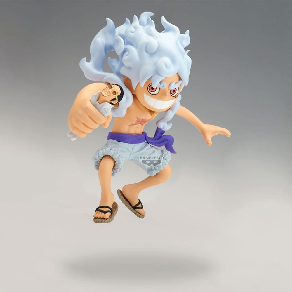 One Piece Mega WCF PVC Statue Monkey D. Ruffy vs Borsalino 13 cm Image 2