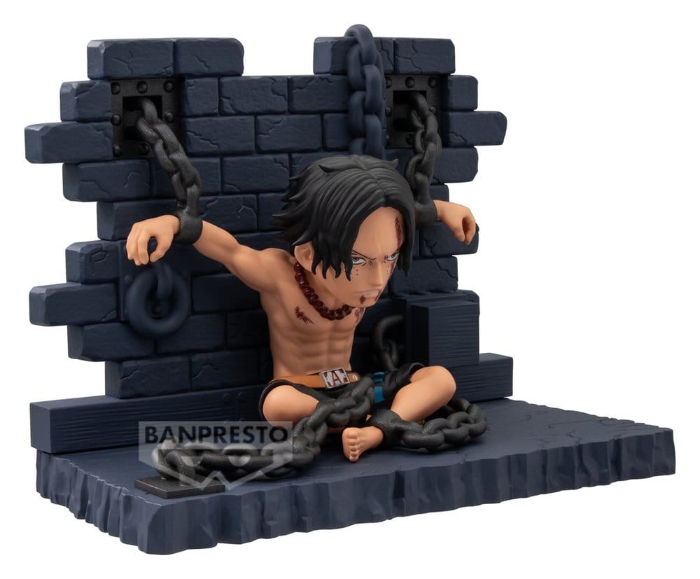 One Piece World Collectable Figure Minifigur Portgas D. Ace (Impel Down) 8 cm Image 3