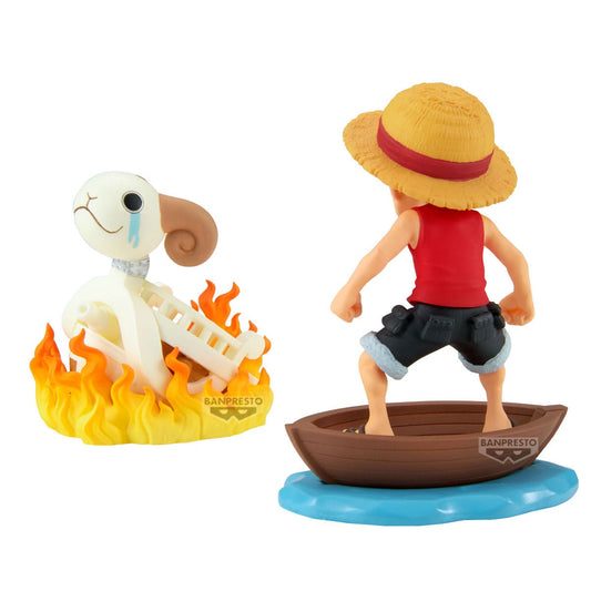 One Piece WCF Log Stories PVC Statuen 2er-Pack Luffy & Going Merry 8 cm Image 1