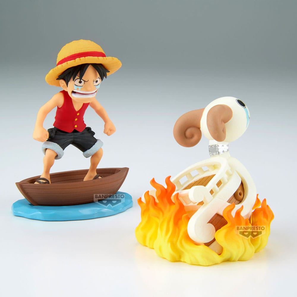 One Piece WCF Log Stories PVC Statuen 2er-Pack Luffy & Going Merry 8 cm Image 3