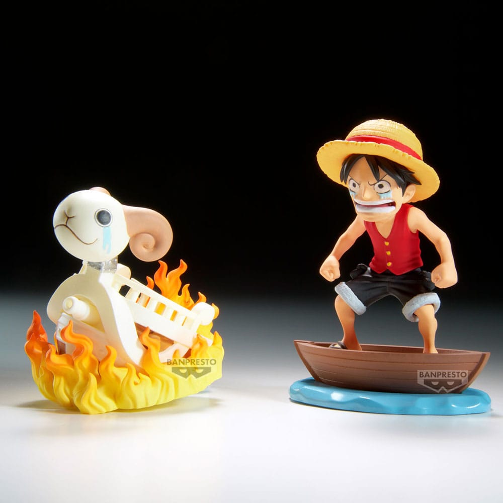 One Piece WCF Log Stories PVC Statuen 2er-Pack Luffy & Going Merry 8 cm Image 6