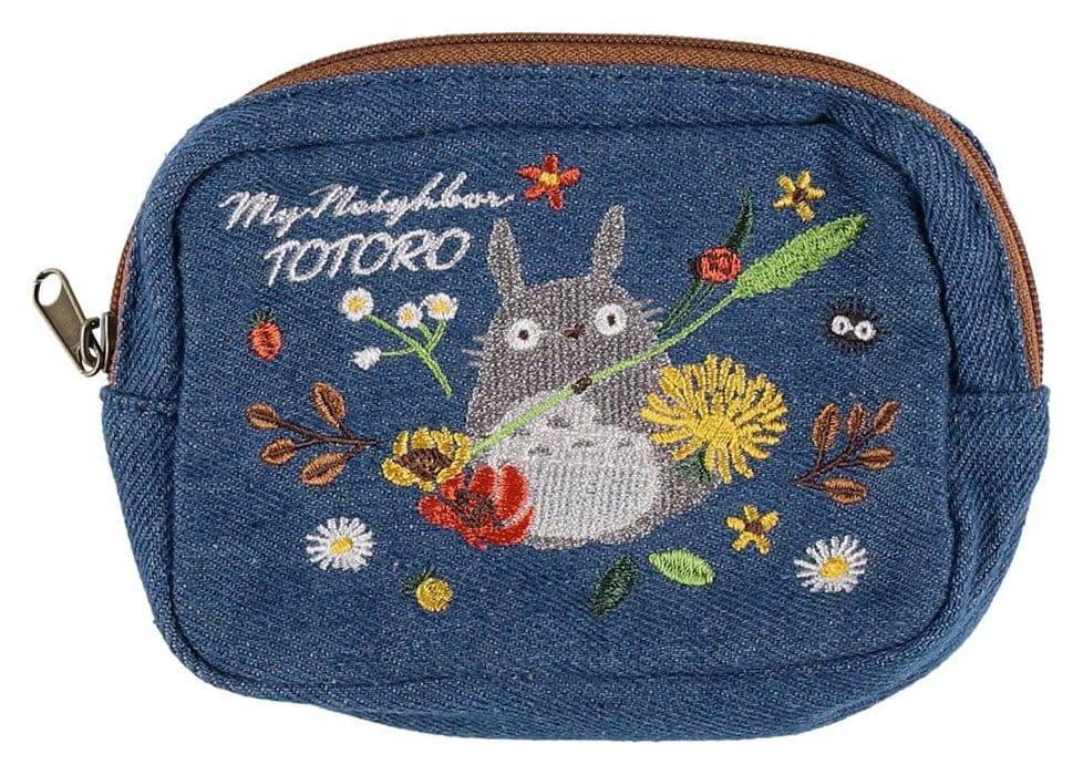 Mein Nachbar Totoro Denim Beutel Totoro & flower wreath Image 1