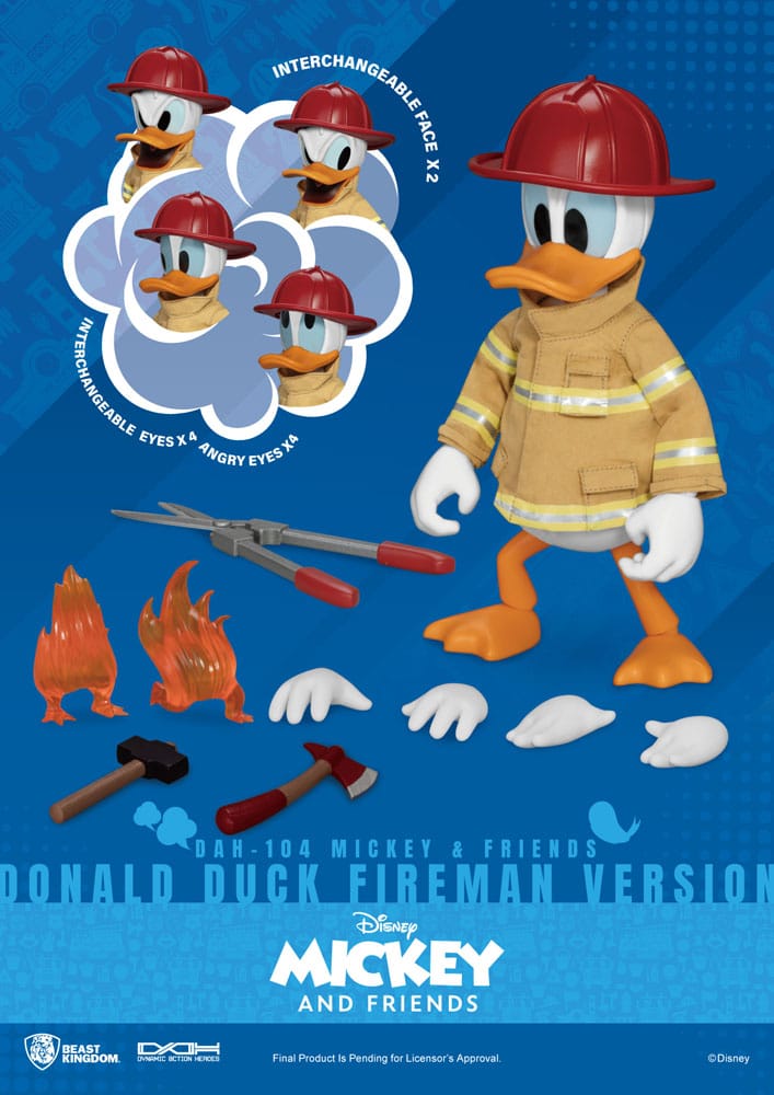 Mickey & Friends Dynamic 8ction Heroes Actionfigur 1/9 Donald Duck Fireman Ver. 24 cm Image 7