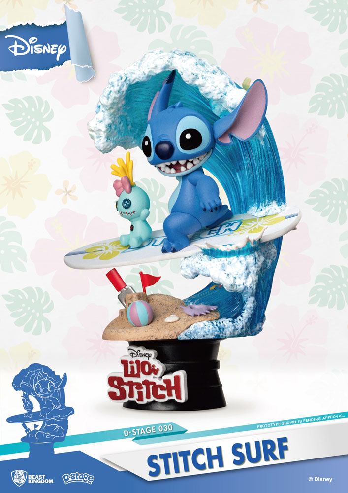 Disney Summer Series D-Stage PVC Diorama Surfer Stitch 15 cm Image 2