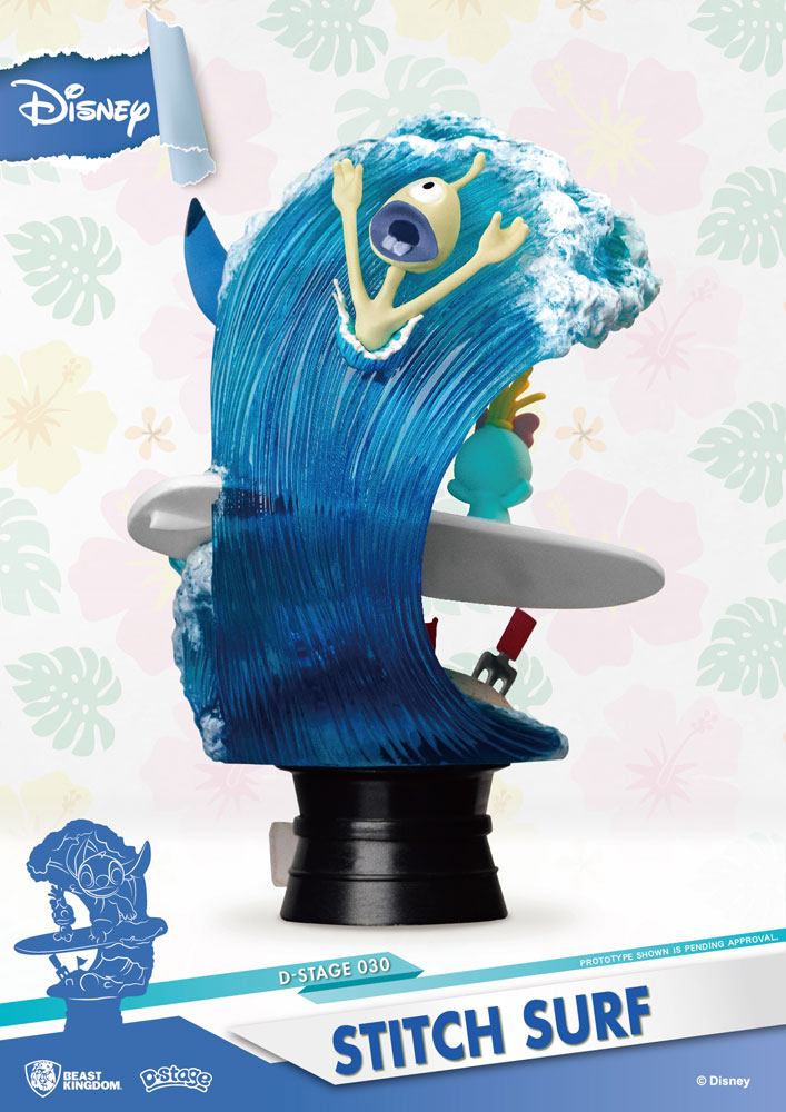 Disney Summer Series D-Stage PVC Diorama Surfer Stitch 15 cm Image 3