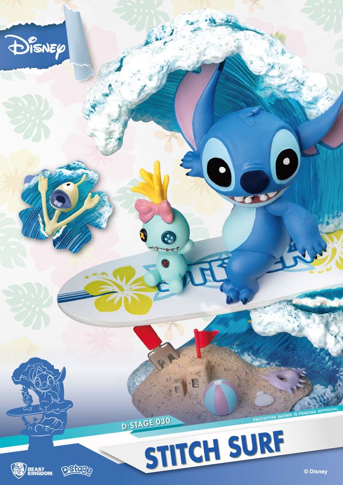 Disney Summer Series D-Stage PVC Diorama Surfer Stitch 15 cm Image 7