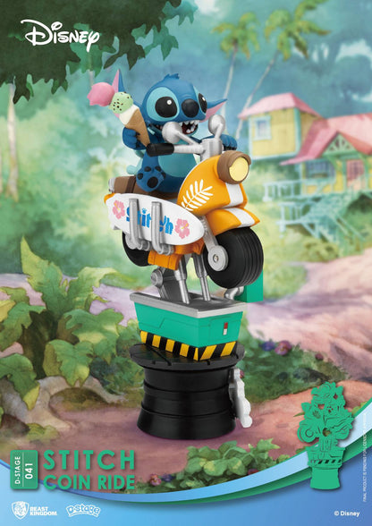 Disney D-Stage PVC Diorama Stitch Coin Ride 16 cm Image 1