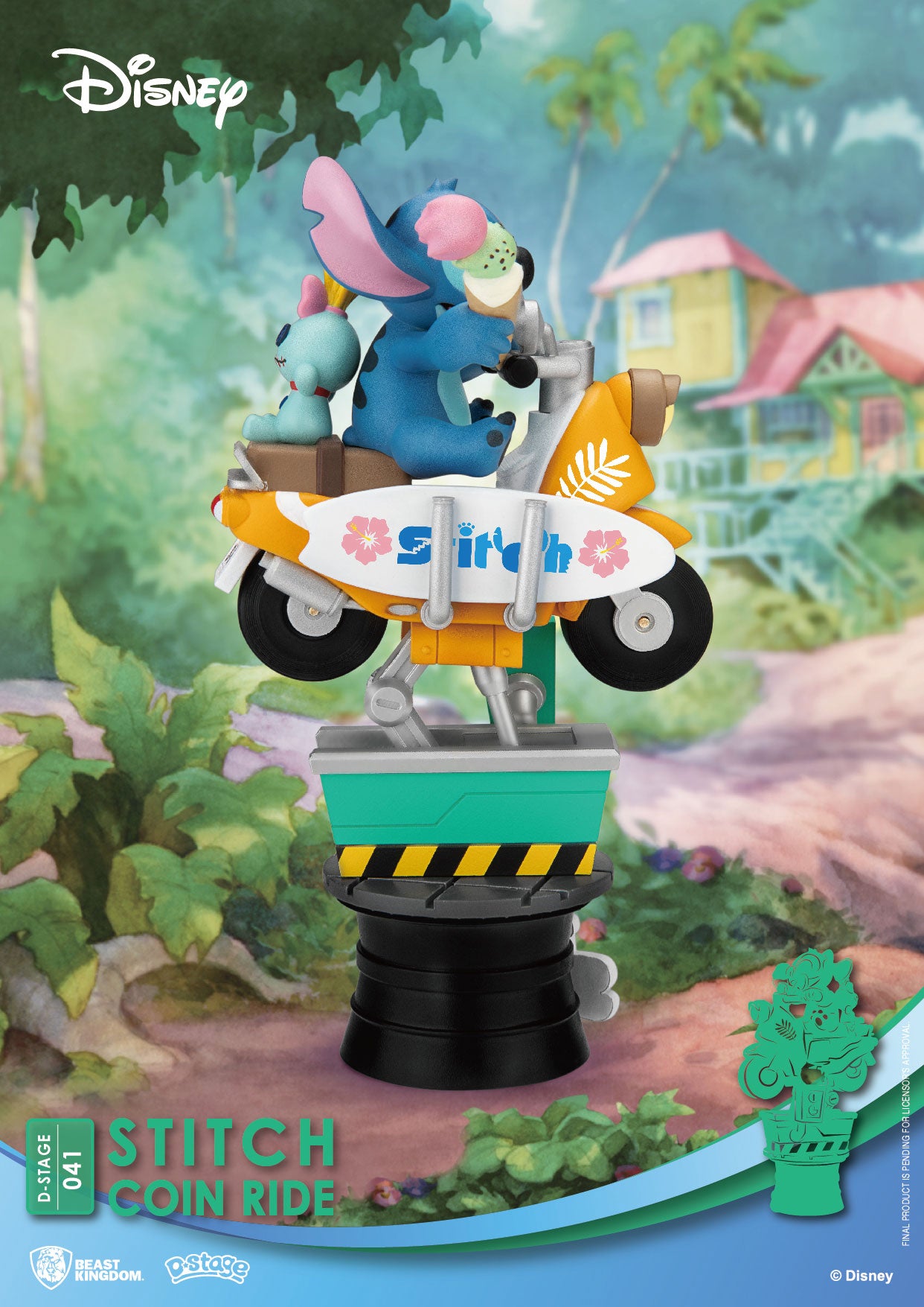 Disney D-Stage PVC Diorama Stitch Coin Ride 16 cm Image 3