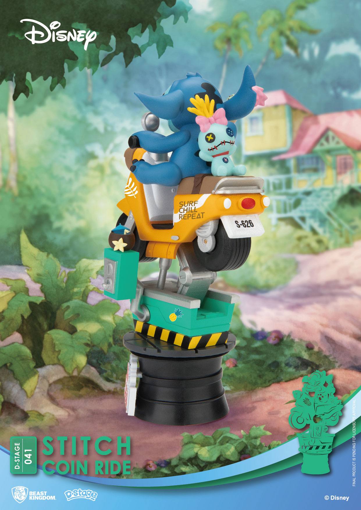 Disney D-Stage PVC Diorama Stitch Coin Ride 16 cm Image 4