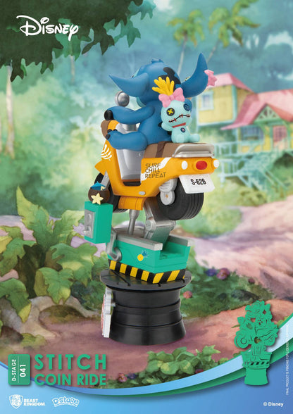 Disney D-Stage PVC Diorama Stitch Coin Ride 16 cm Image 4