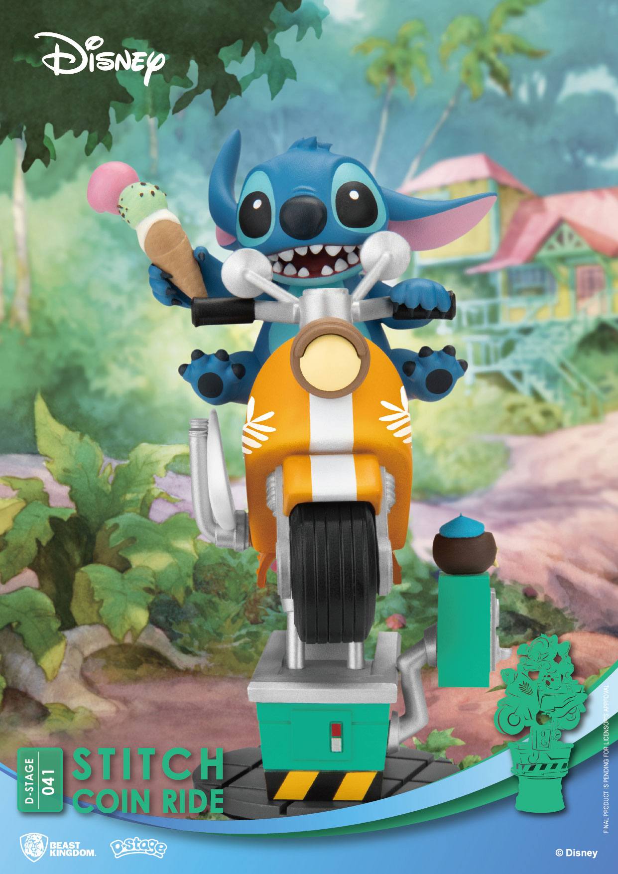 Disney D-Stage PVC Diorama Stitch Coin Ride 16 cm Image 5