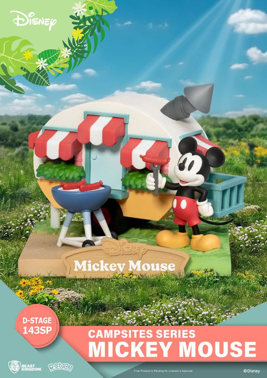 Disney D-Stage Campsite Series PVC Diorama Mickey Mouse Special Edition 10 cm Image 1