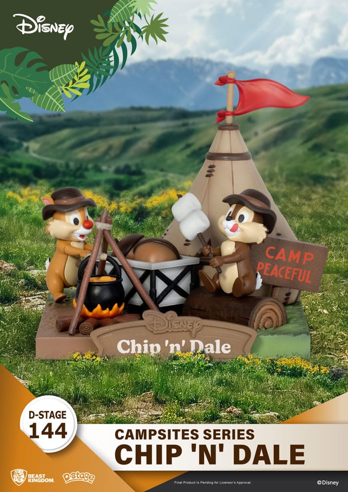 Disney D-Stage Campsite Series PVC Diorama Chip & Dale 10 cm Image 1