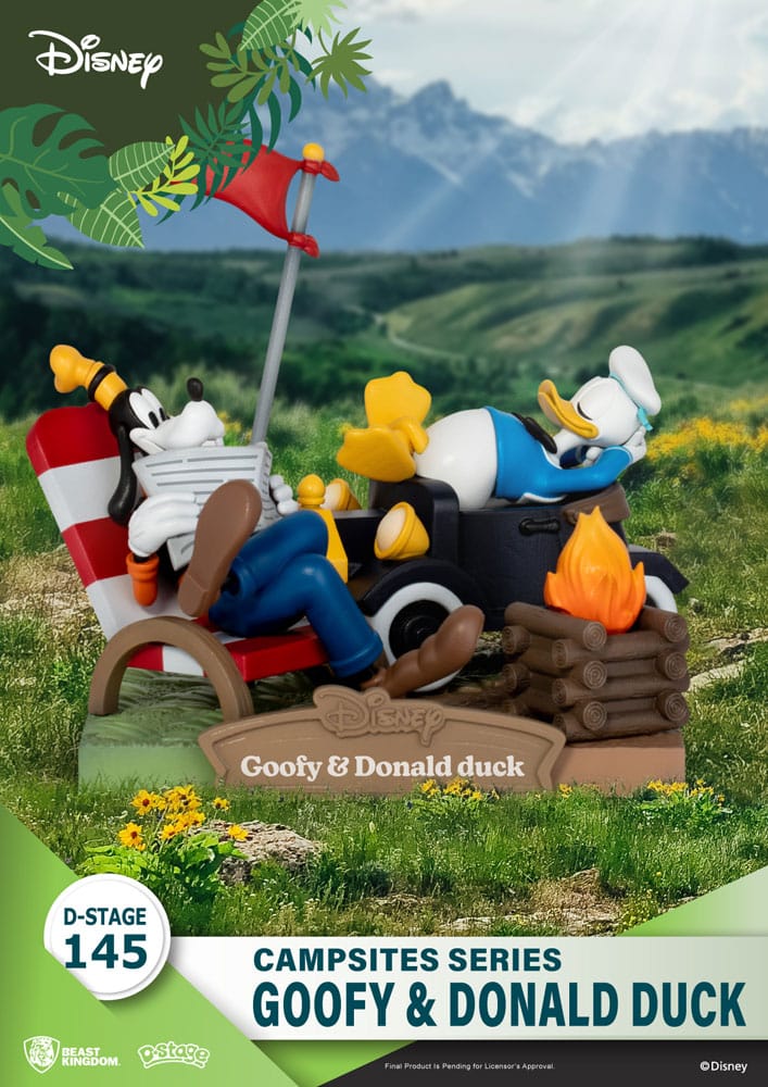 Disney D-Stage Campsite Series PVC Diorama Goofy & Donald Duck 10 cm Image 1