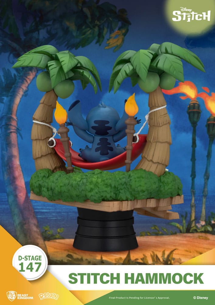 Lilo & Stitch D-Stage PVC Diorama Stitch Hammock 13 cm Image 5