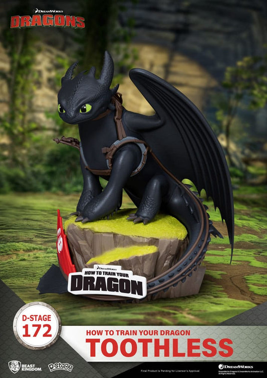 Drachenzähmen leicht gemacht D-Stage PVC Diorama Ohnezahn Statue 14 cm Image 2