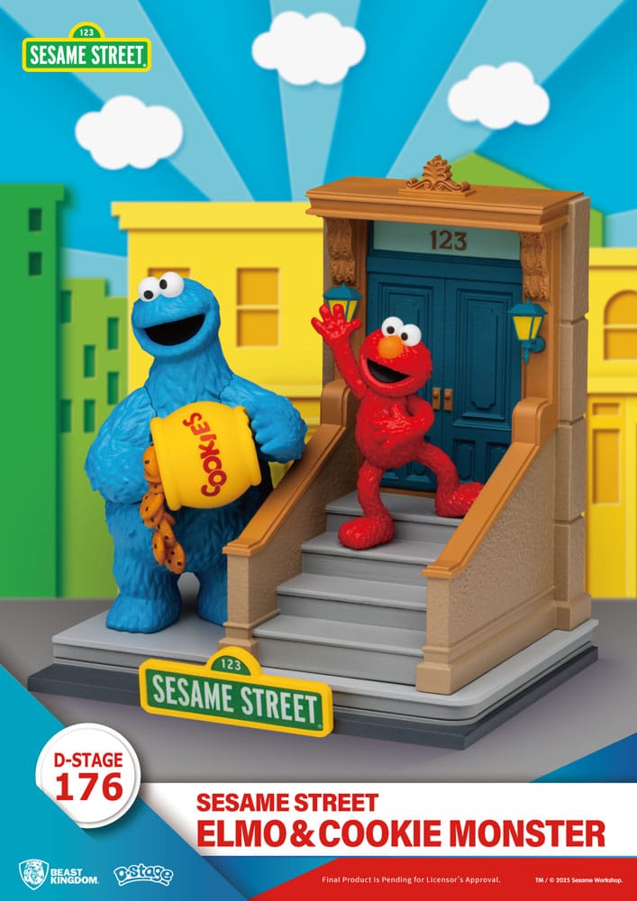 Sesamstraße D-Stage PVC Statue Elmo & Cookie Monster 11 cm Image 2