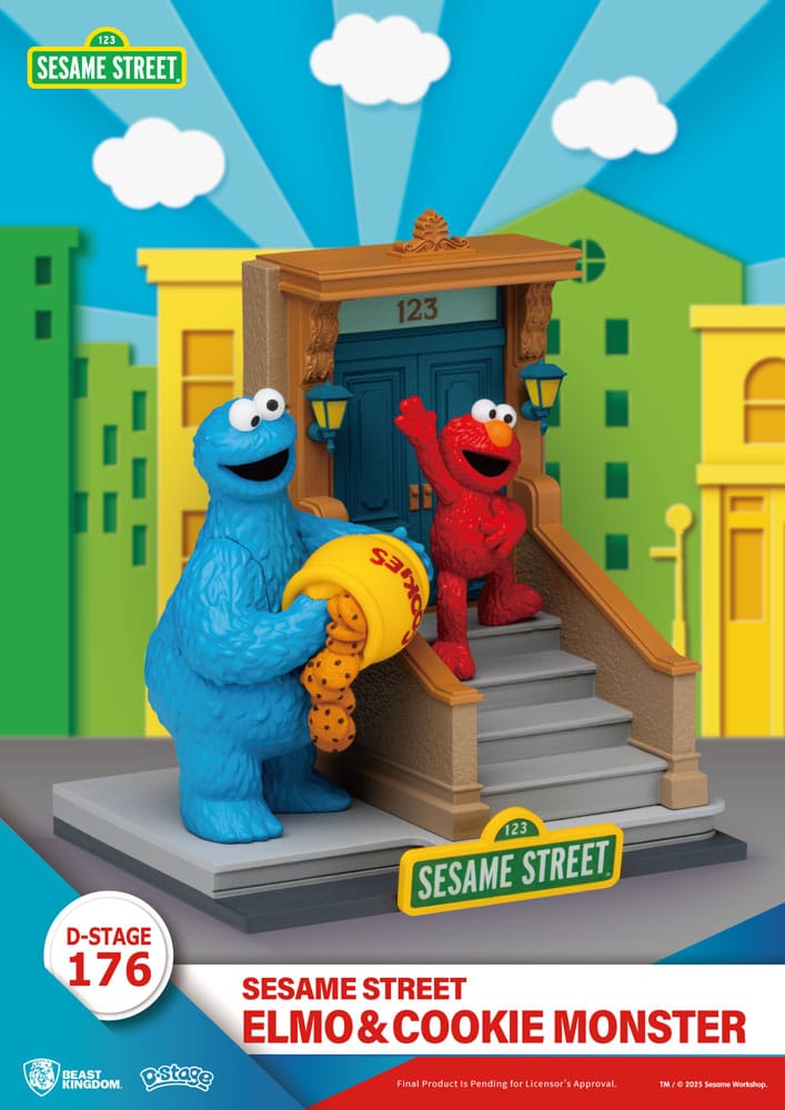 Sesamstraße D-Stage PVC Statue Elmo & Cookie Monster 11 cm Image 4